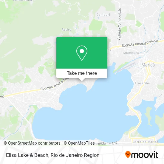 Elisa Lake & Beach map