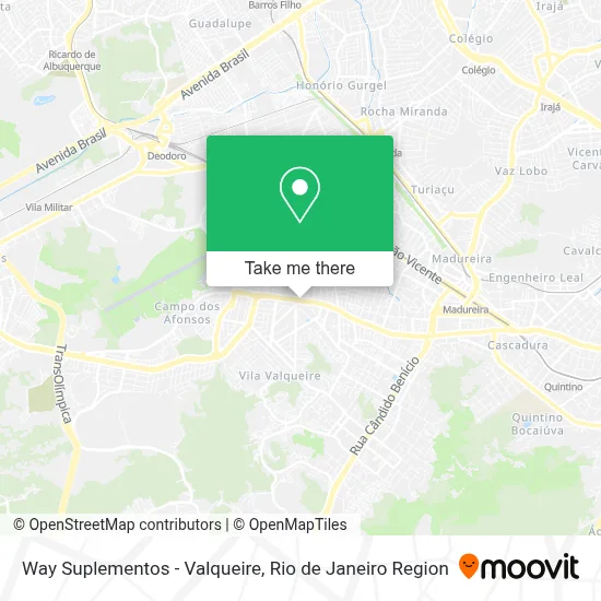 Way Suplementos - Valqueire map