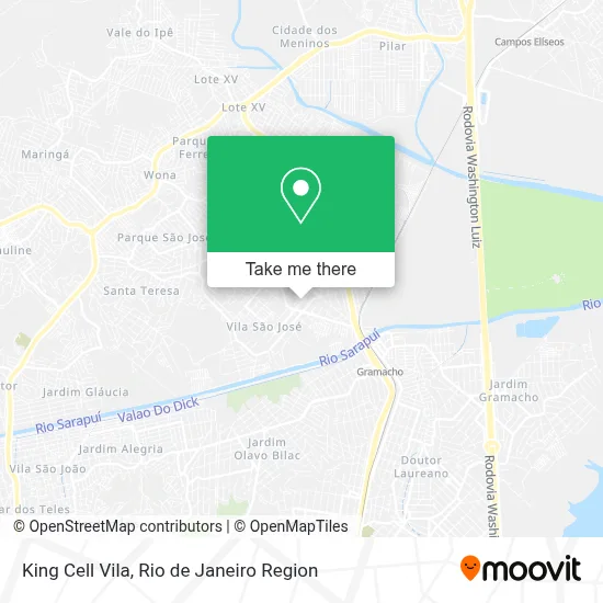 King Cell Vila map