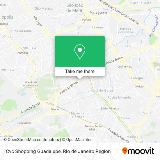 Cvc Shopping Guadalupe map