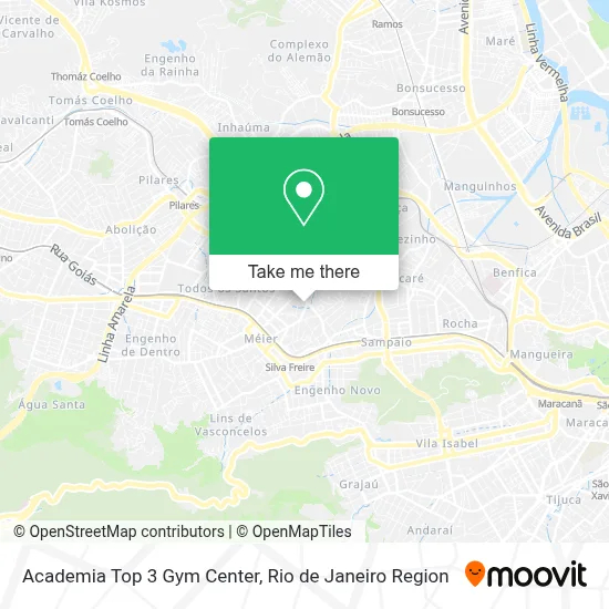 Academia Top 3 Gym Center map