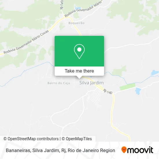 Bananeiras, Silva Jardim, Rj map