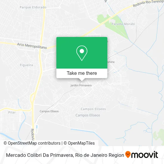 Mercado Colibri Da Primavera map