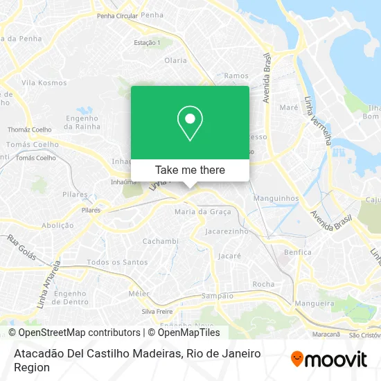 Atacadão Del Castilho Madeiras map