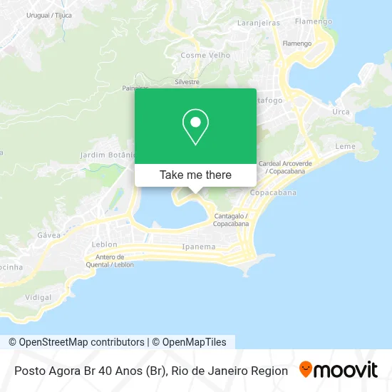 Posto Agora Br 40 Anos map