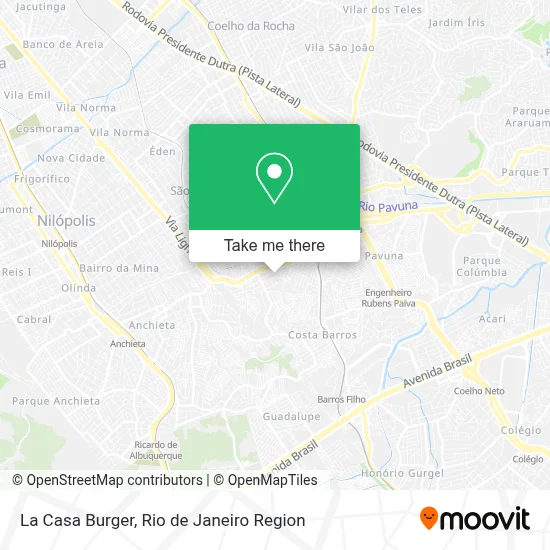 La Casa Burger map