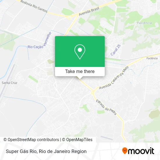 Super Gás Rio map