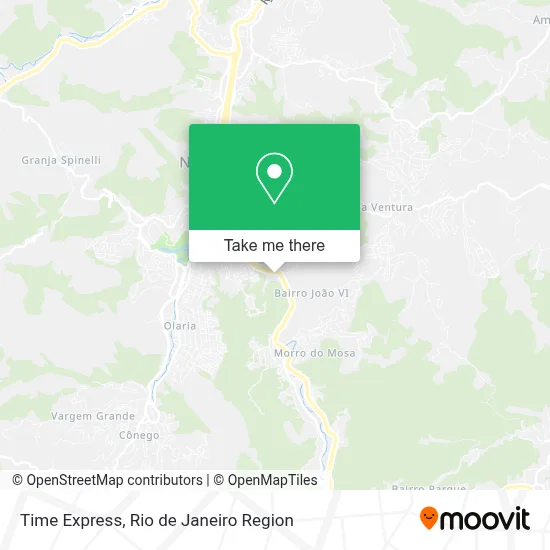 Time Express map