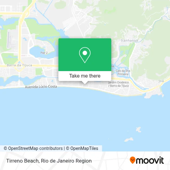 Tirreno Beach map