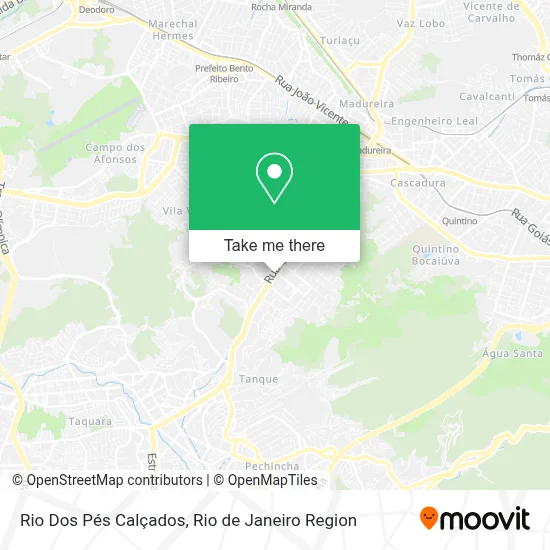 Rio Dos Pés Calçados map