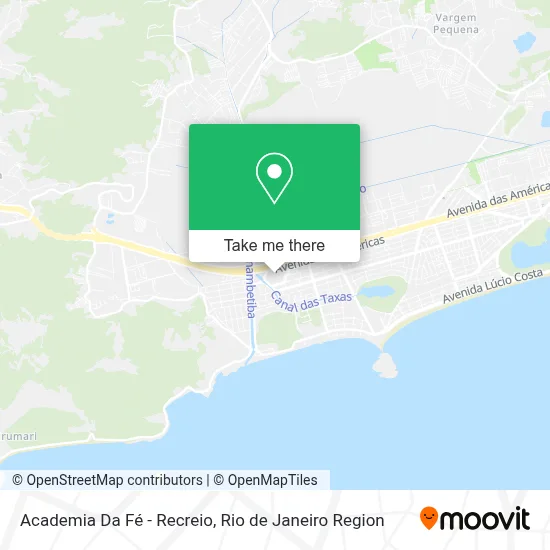 Academia Da Fé - Recreio map