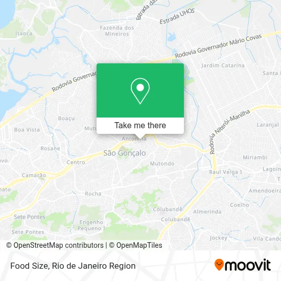 Food Size map