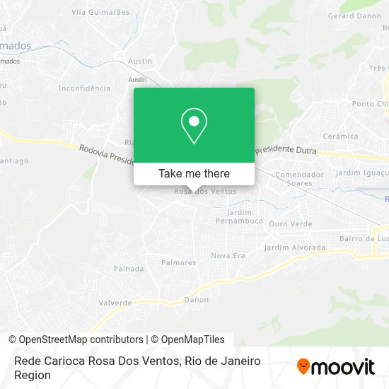 Rede Carioca Rosa Dos Ventos map