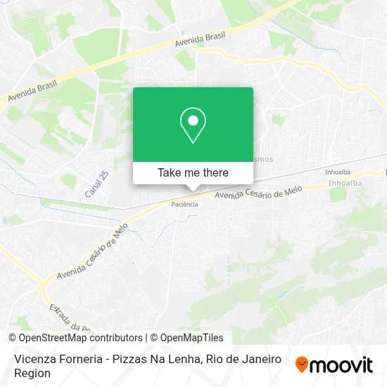 Vicenza Forneria - Pizzas Na Lenha map