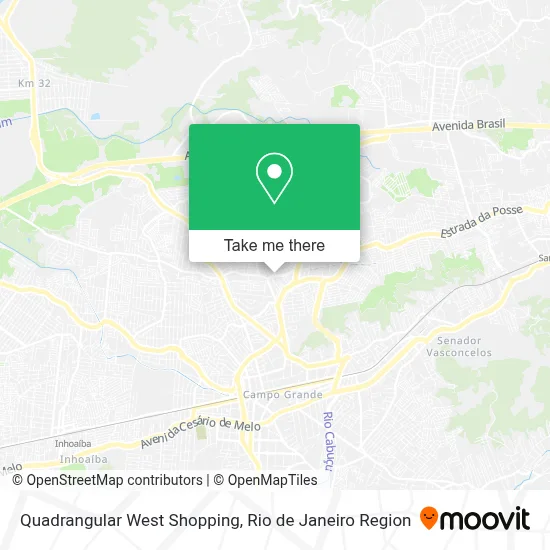 Quadrangular West Shopping map