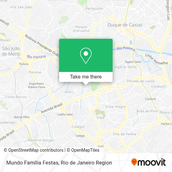 Mundo Família Festas map
