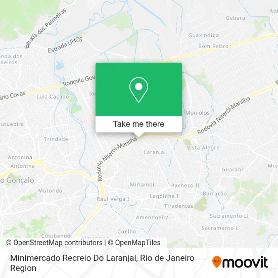 Minimercado Recreio Do Laranjal map