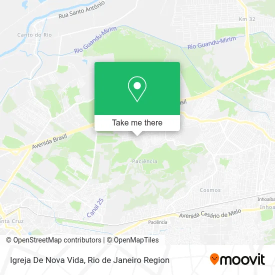 Igreja De Nova Vida map