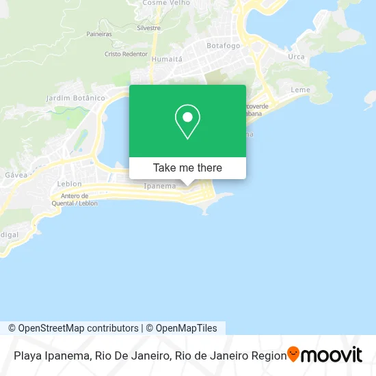 Playa Ipanema, Rio De Janeiro map