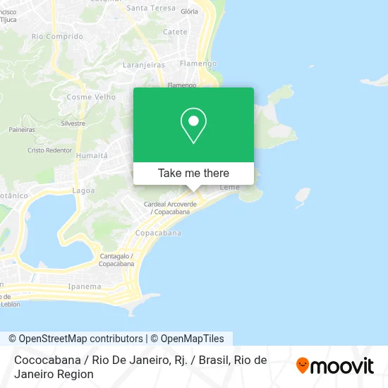 Cococabana / Rio De Janeiro, Rj. / Brasil map