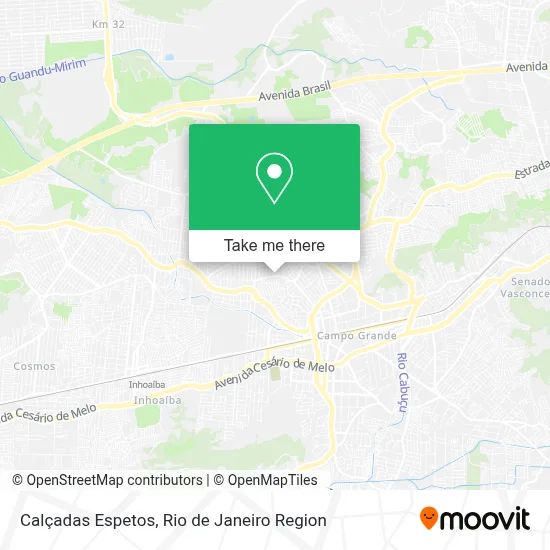 Calçadas Espetos map