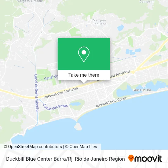 Duckbill Blue Center Barra/Rj map