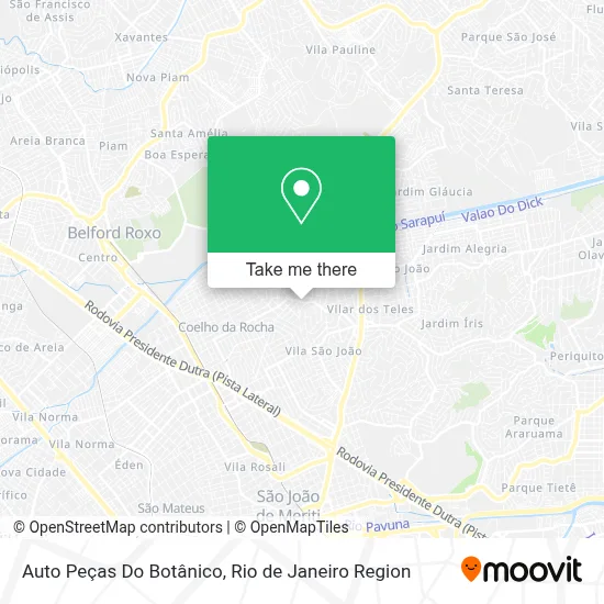 Auto Peças Do Botânico map