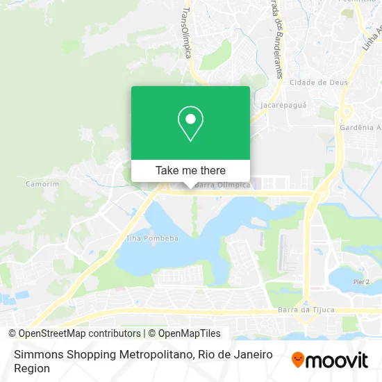 Simmons Shopping Metropolitano map