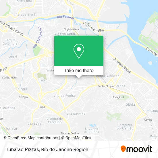 Tubarão Pizzas map