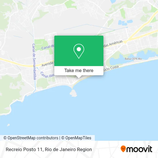 Recreio Posto 11 map