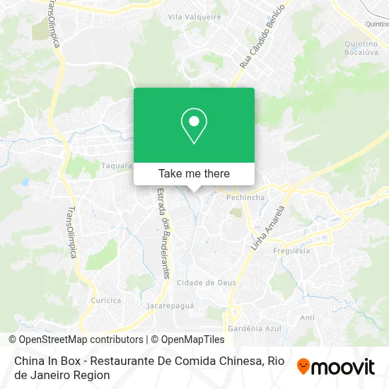 China In Box - Restaurante De Comida Chinesa map