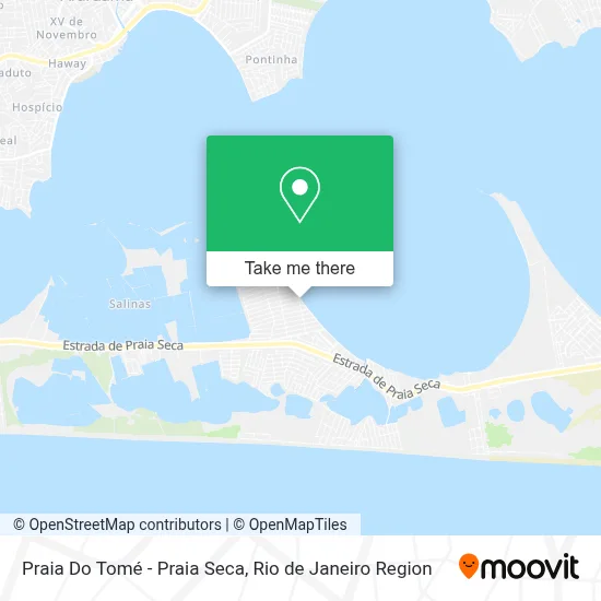 Praia Do Tomé - Praia Seca map