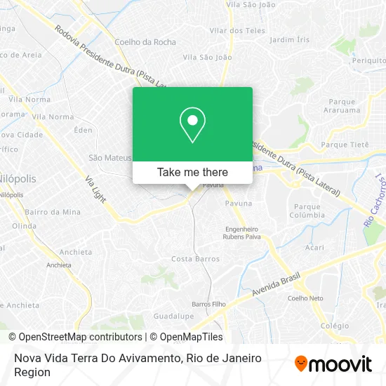 Nova Vida Terra Do Avivamento map