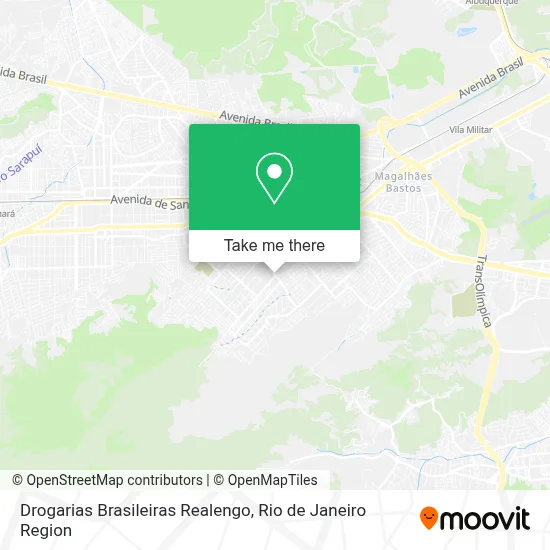 Drogarias Brasileiras Realengo map