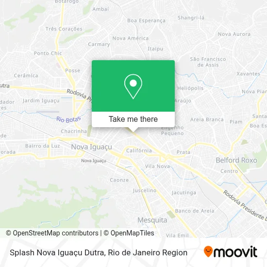 Splash Nova Iguaçu Dutra map