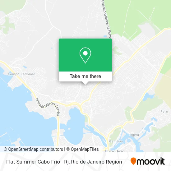 Flat Summer Cabo Frio - Rj map