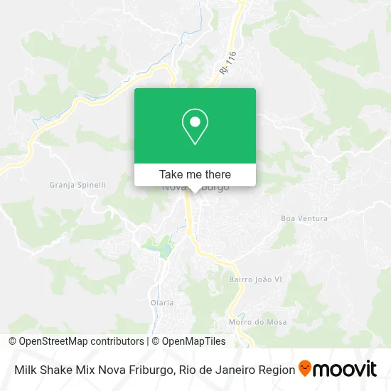 Milk Shake Mix Nova Friburgo map