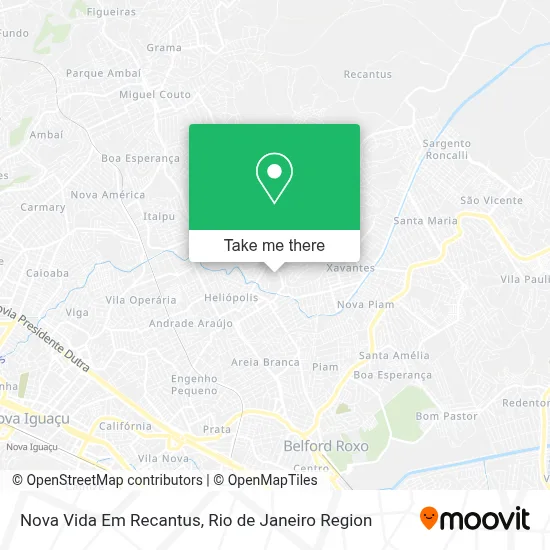 Nova Vida Em Recantus map
