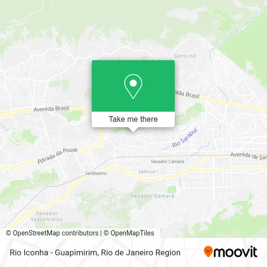 Rio Iconha - Guapimirim map