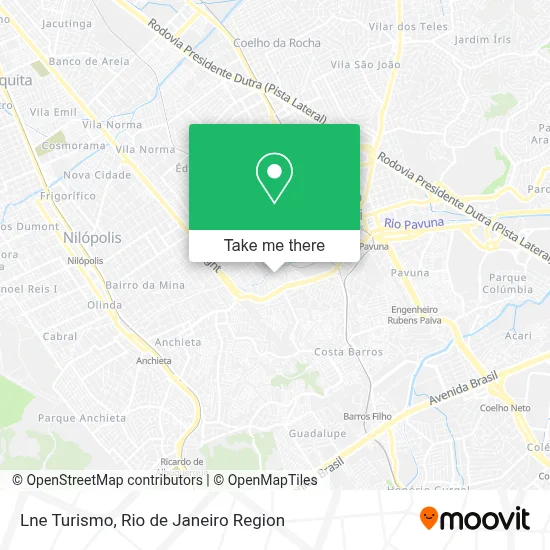 Lne Turismo map