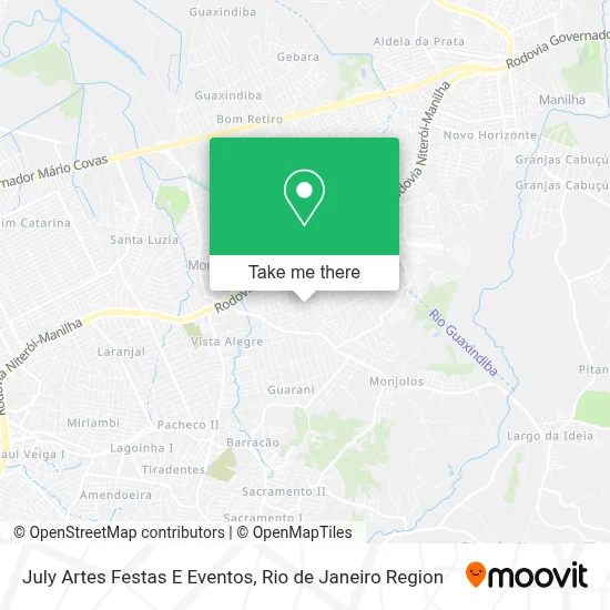 July Artes Festas E Eventos map