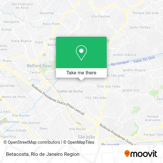 Betacosta map