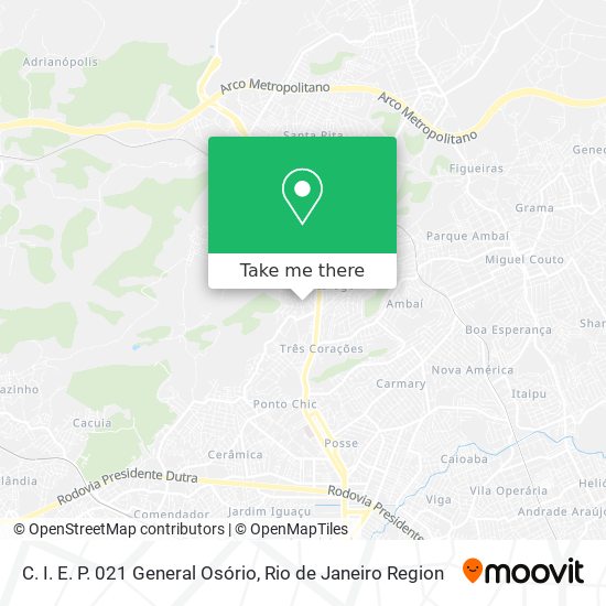 C. I. E. P. 021 General Osório map