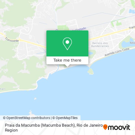 Mapa Praia da Macumba (Macumba Beach)