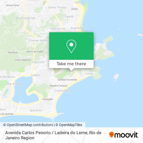 Mapa Avenida Carlos Peixoto / Ladeira do Leme