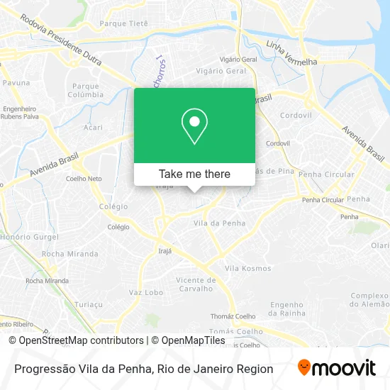 Progressão Vila da Penha map