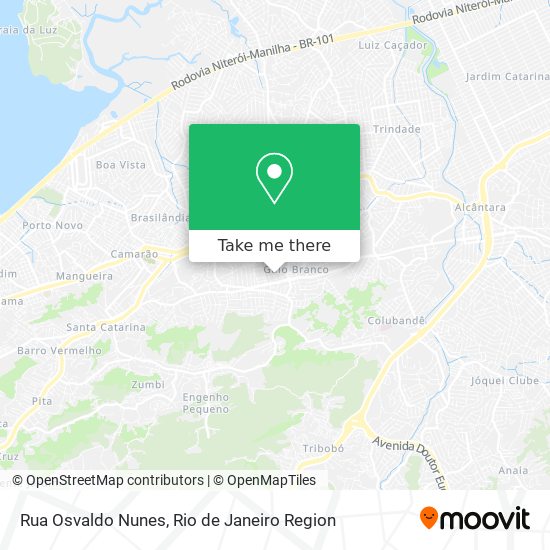 Mapa Rua Osvaldo Nunes