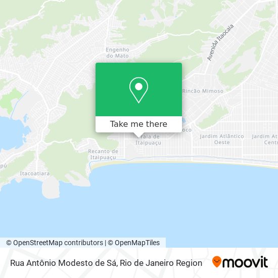 Mapa Rua Antônio Modesto de Sá