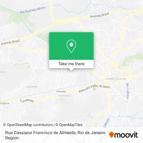 Rua Cassiano Francisco de Almeida map