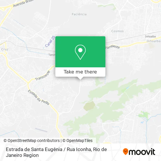 Estrada de Santa Eugênia / Rua Iconha map